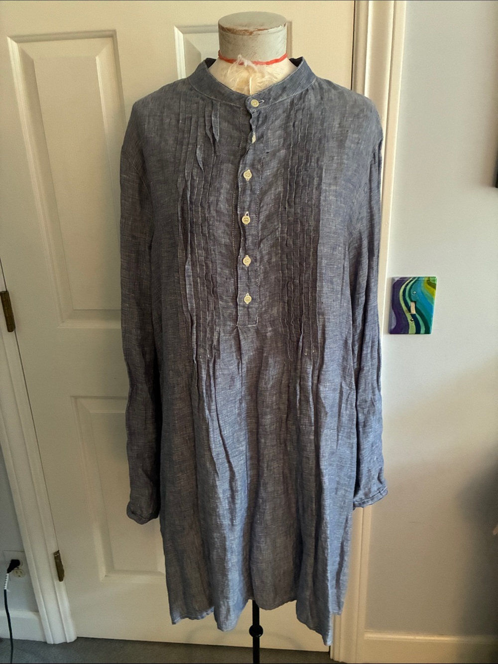 CP Shades blue linen tunic/dress